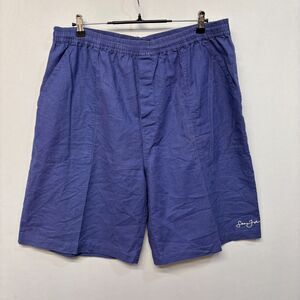 Vintage Sean John Men Linen Blend Chino Baggy Shorts Size 3XL Blue Y2K M293 -2